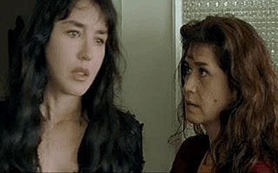 With Isabelle Adjani in La Repentie, 2001
